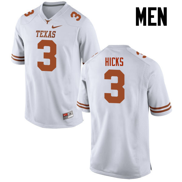 Men #3 Jordan Hicks Texas Longhorns College Football Jerseys-White